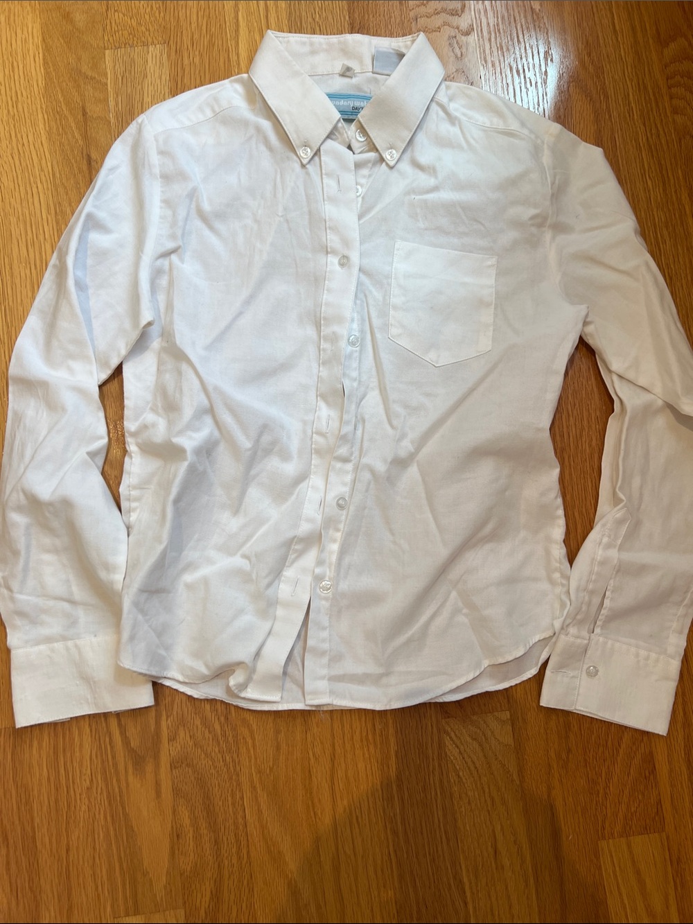 Vintage Boundary Waters  White Button-Down Oxford Shirt youth 14
